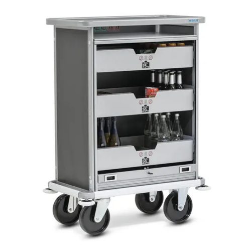 Minibar filling trolley, 80,5x55,5x130cm (04.03140.95-V-A)