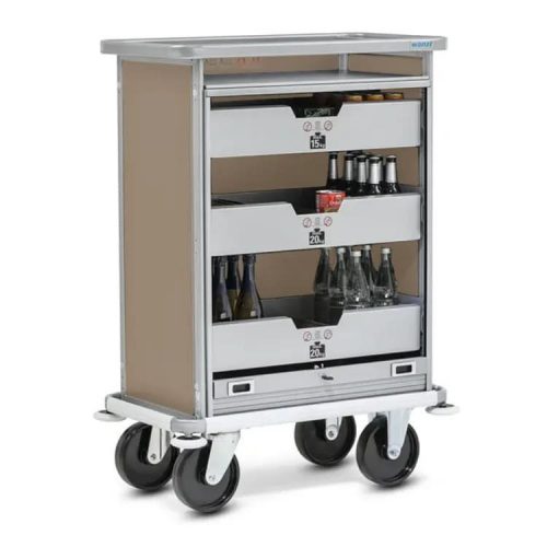 Minibar filling trolley, 80,5x55,5x130cm (04.03140.95-V-N)