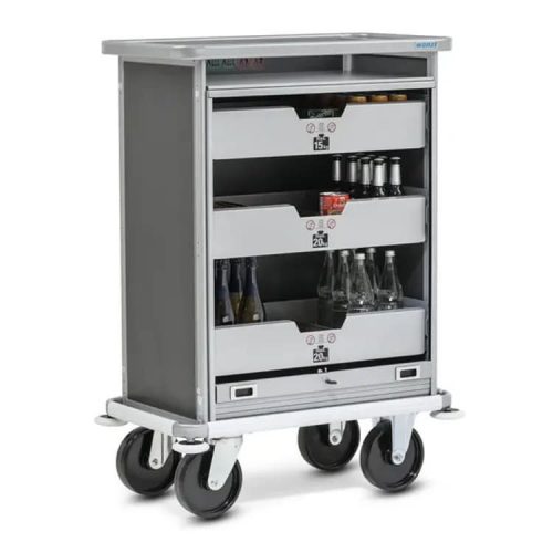 Minibar filling trolley, 96,5x55,5x130cm (04.03150.95-V-A)