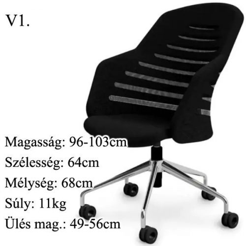 Junea chair, L: 68cm, Width: 64cm, H: 96-103cm, Weight: 11kg. Sitting area: 49-56cm, 11kg (10/11)