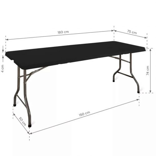 Event table E180, black, 183cm, 25kg (E180-eventB)