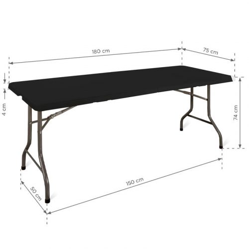 Event table E180, black, 183cm, 25kg (E180-eventB)