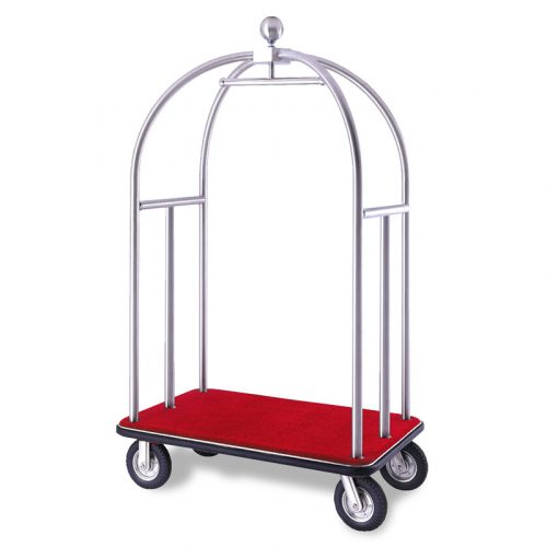 Chrome luggage trolley