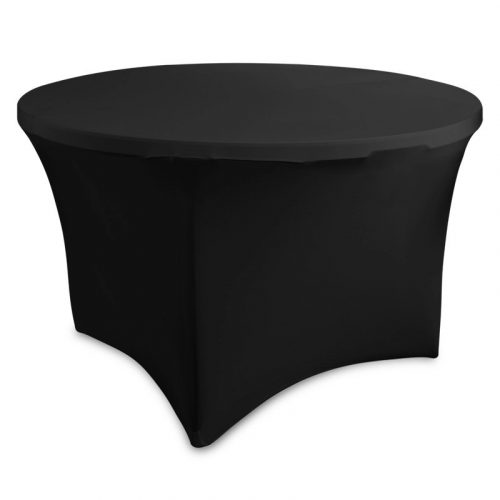 Event table cover black, R122 - round (R122-round-coverB)