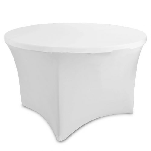 Event table cover white, R122 - round (R122-round-coverW)