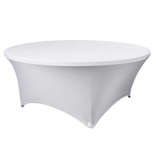 Event table cover white, R183 - round (R183-round-coverW)