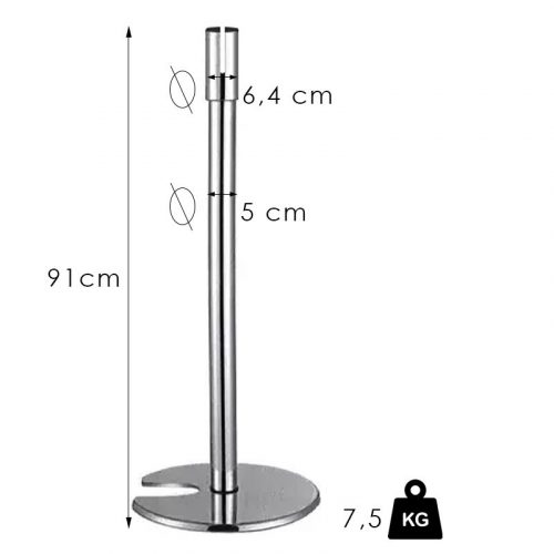 A connectable rope stanchion, 2.4 meters tall.