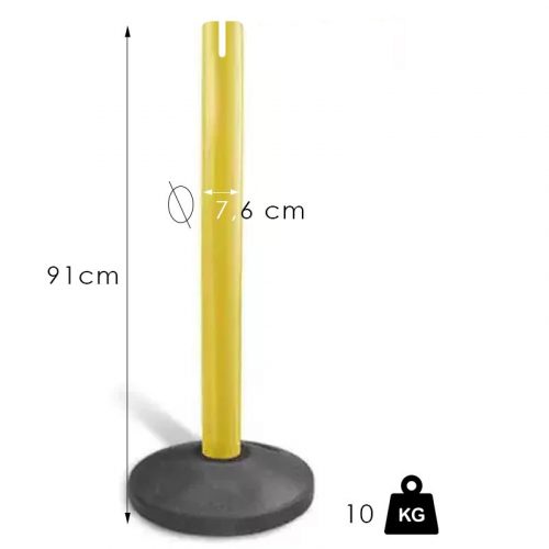 XL tape barrier post, 4.8m